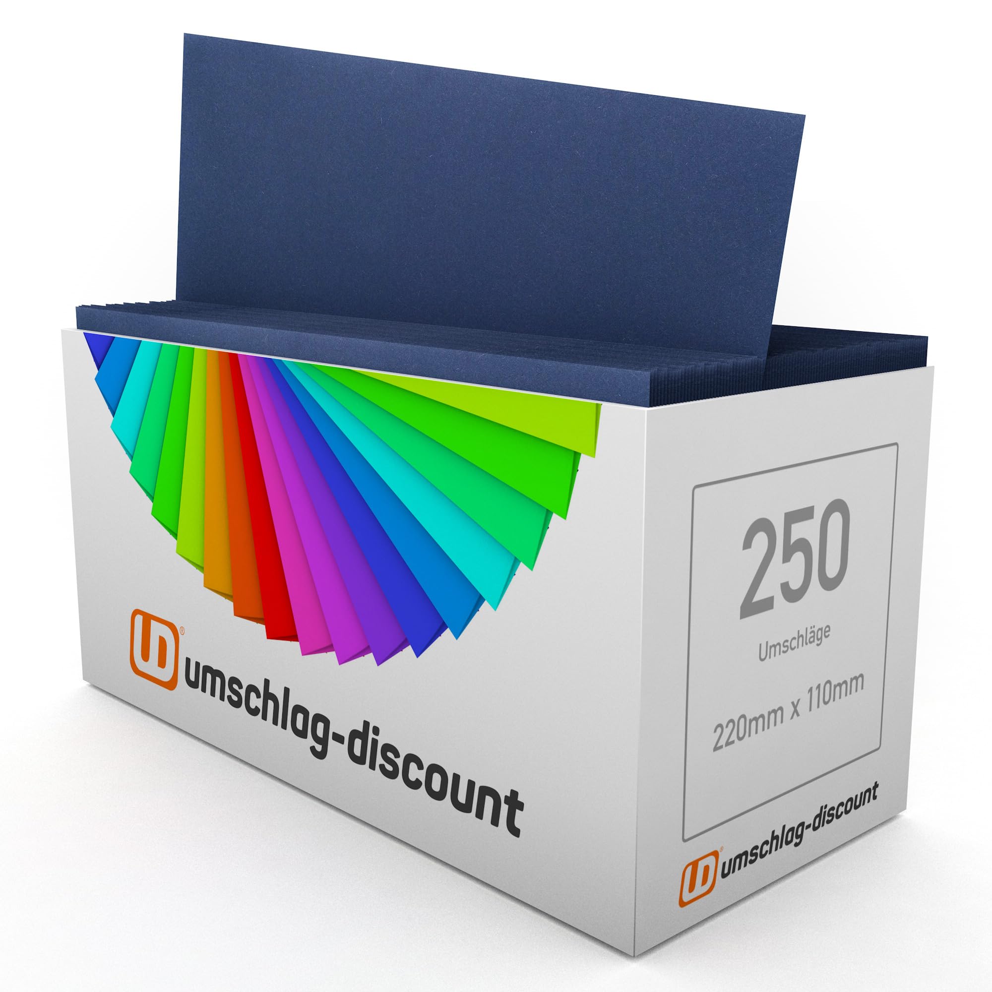 Blaue Briefumschläge DIN Lang - 50 Stück Selbstklebend Ohne Sichtfenster