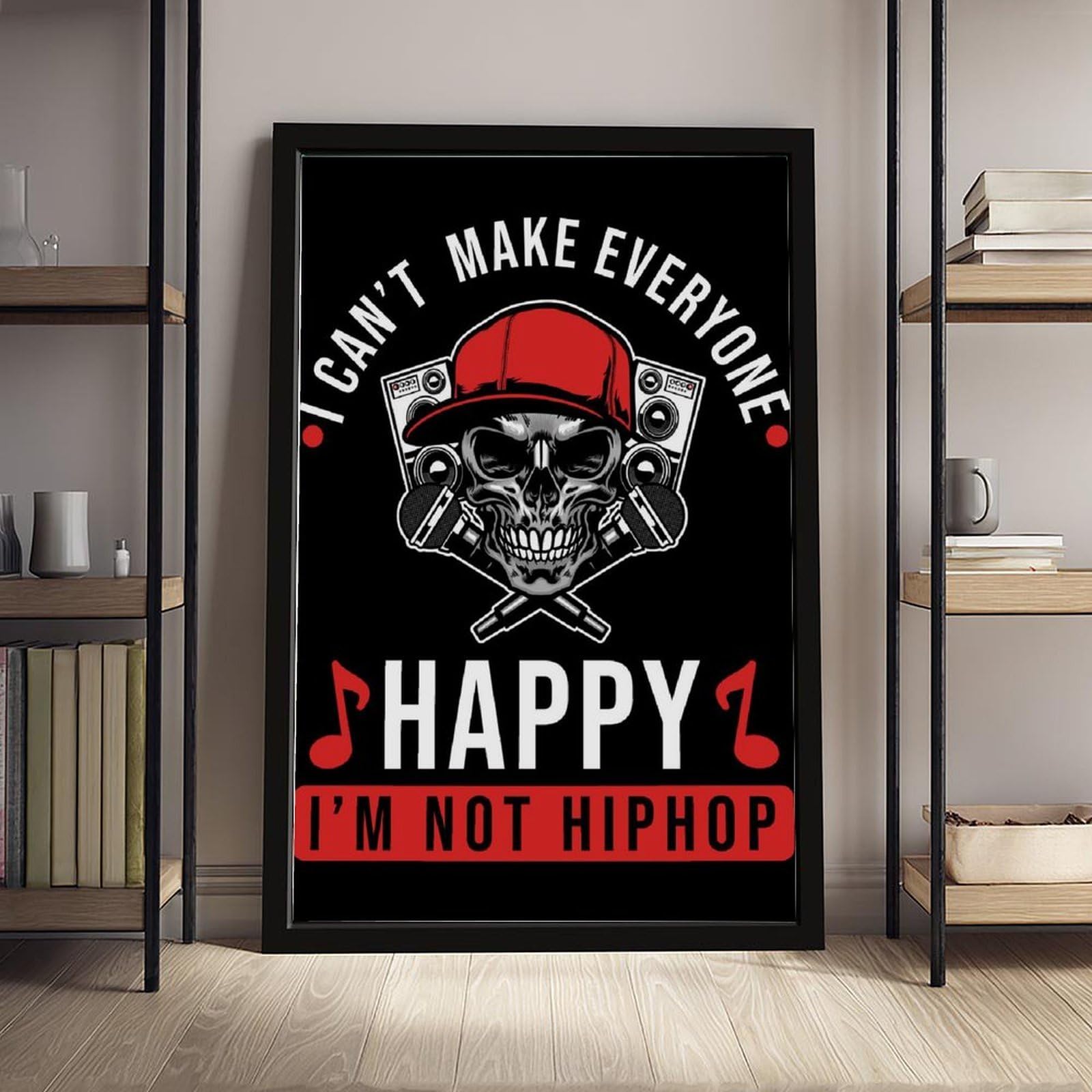 Poster retrò Old School Hip Hop 1 poster su tela decorazione artistica da parete stampa dipinti per soggiorno camera da letto decorazione cornice nera: 40,6 cm L x 61 cm W