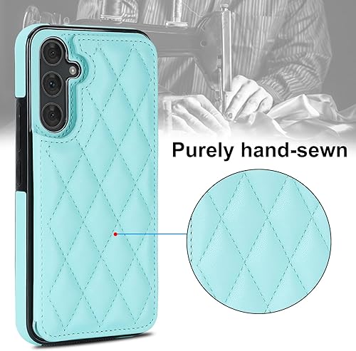 Miniatura 6 de Asuwish Funda de teléfono para Samsung Galaxy A54 5G con protector de pantalla de vidrio templado y soporte de tarjeta de crédito RFID de cuero,