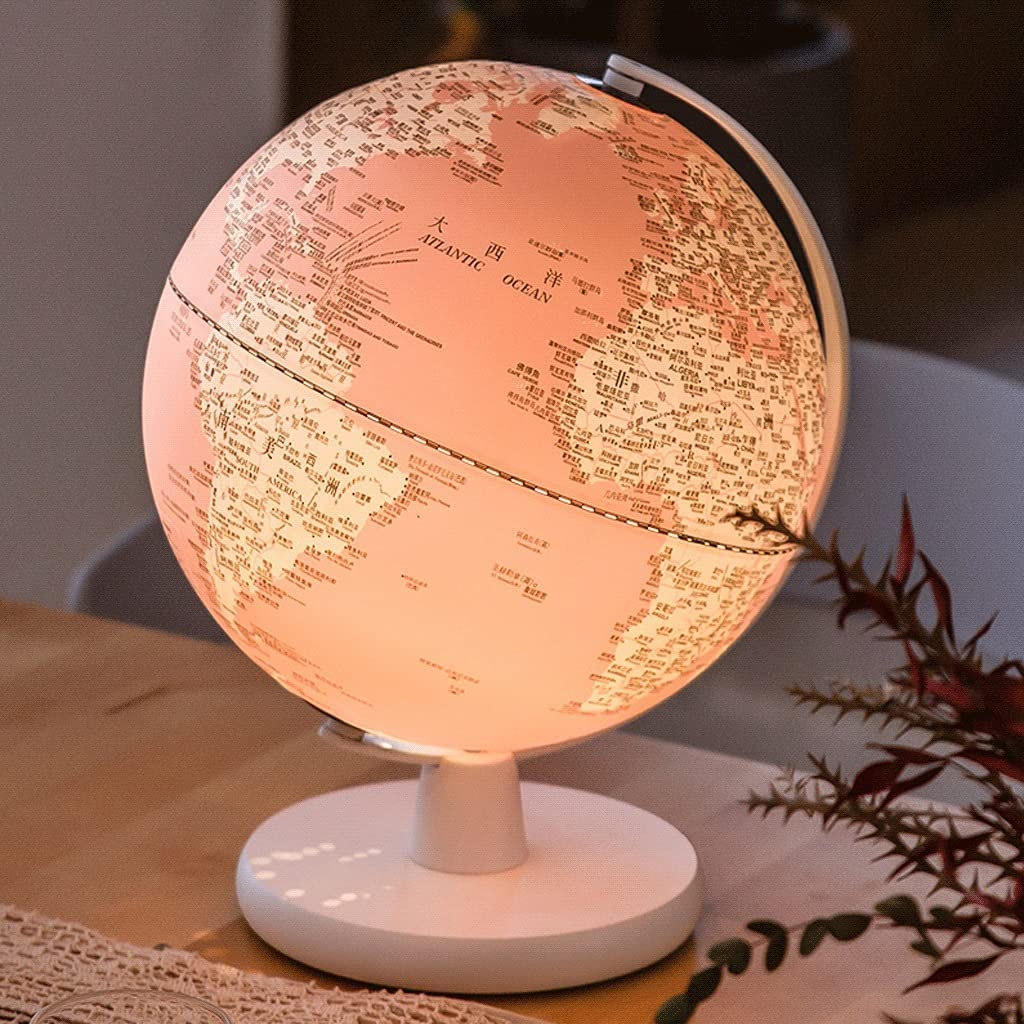 Simpatico mappamondo Rosa con Illuminazione, Decorazione per la casa Elegante e Classica del Regalo più Caldo del Mondo