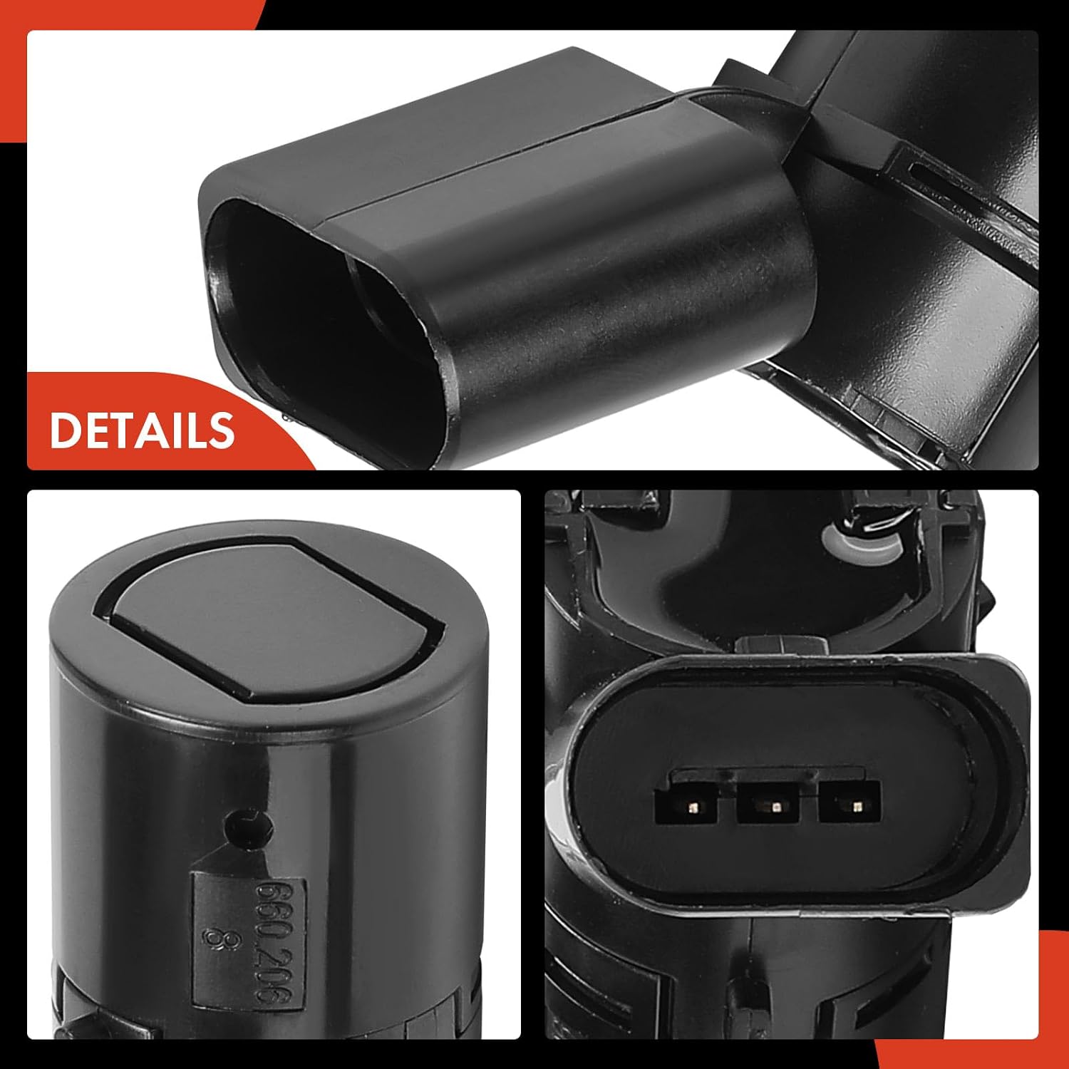 A-Premium 4-PC Reverse Backup Parking Assist Sensor Compatible with Select Audi Models - A4 2002-2006, A4 Quattro 2002-2006, S4 2002 2004-2006, Replace# 4B0919275B, 4B0919275BGRU