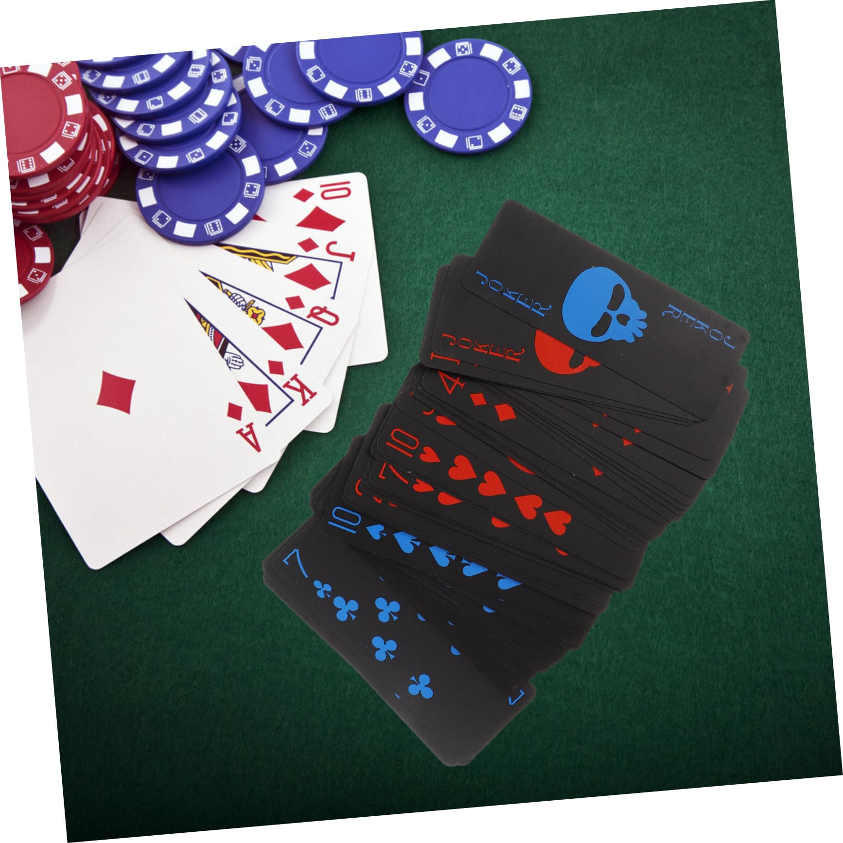 Wasserfeste Pokerkarten aus Pvc Schwarzes Kartenspiel Halloween Feier