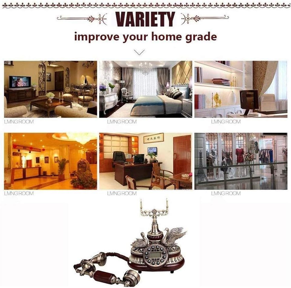 Creative Antique Phone That Wing Double Fly Design Phone Fixed Silicone Button Carved Dial Retro European Domestic Phone