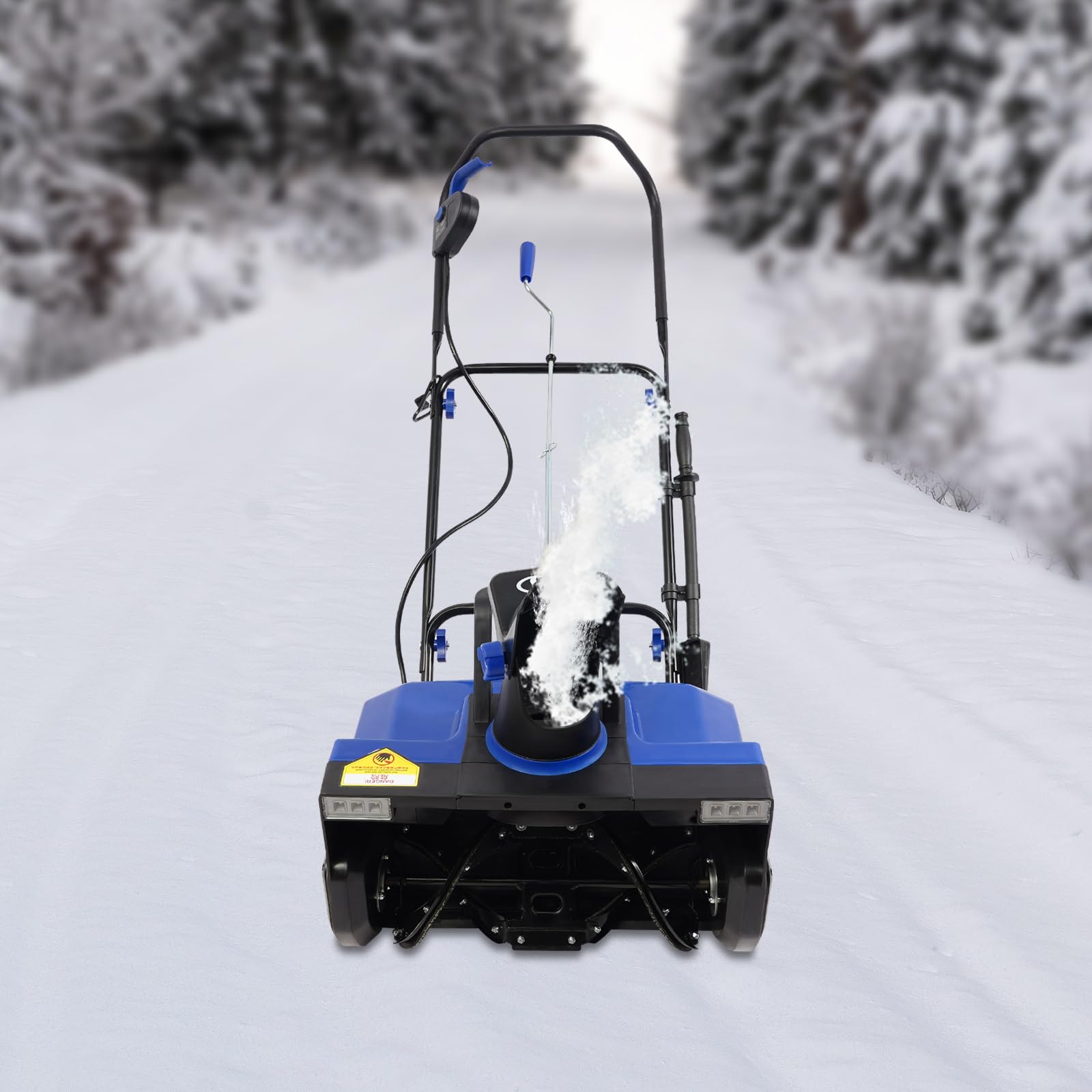 Fraise à neige électrique 2400 W 220 V, largeur 56 cm, portée 7,6 m, éjection rotative 180°