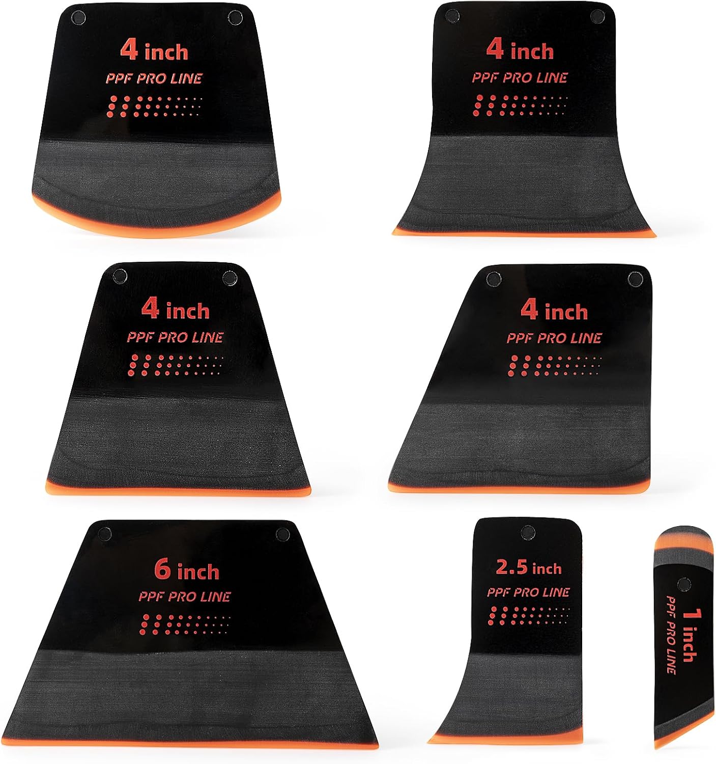 Gomake 7 in 1 Magnetic PPF Squeegee Kit TPU Squeegee for Vinyl,Small Tint Squeegee Water Blade Scraper for Paint Protection Film,Vinyl Wrap,Windows, Mirrors, Flat and Curved Areas (Type A)