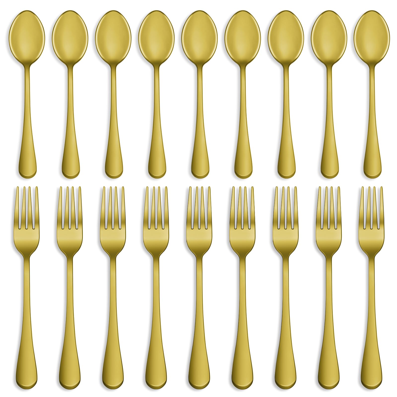 Silverware Set - 16 Forks & Spoons Stainless Steel -8