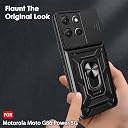 TheGiftKart Tough Armor Bumper Back Cover Case for Motorola Moto G86 Power 5G | KickStand & Ring Holder | 360 Degree Protection Back Cover for Moto G86 Power 5G (PC & TPU, Sliding Camera Cover, Black) gallery image