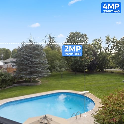 Miniatura 3 de Hiseeu 1TB HDD,4MP Spotlight Solar Home Security Camera System, Bullet Solar Security Cámaras inalámbricas al aire libre, 10CH 10 pulgadas LCD 4K