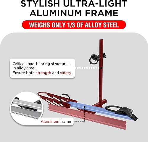 Miniatura 6 de RokRack S One 1-Ebike Rack con rampa, capacidad de 100 libras, soporte eléctrico para bicicletas de montaje de un solo enganche, se adapta a
