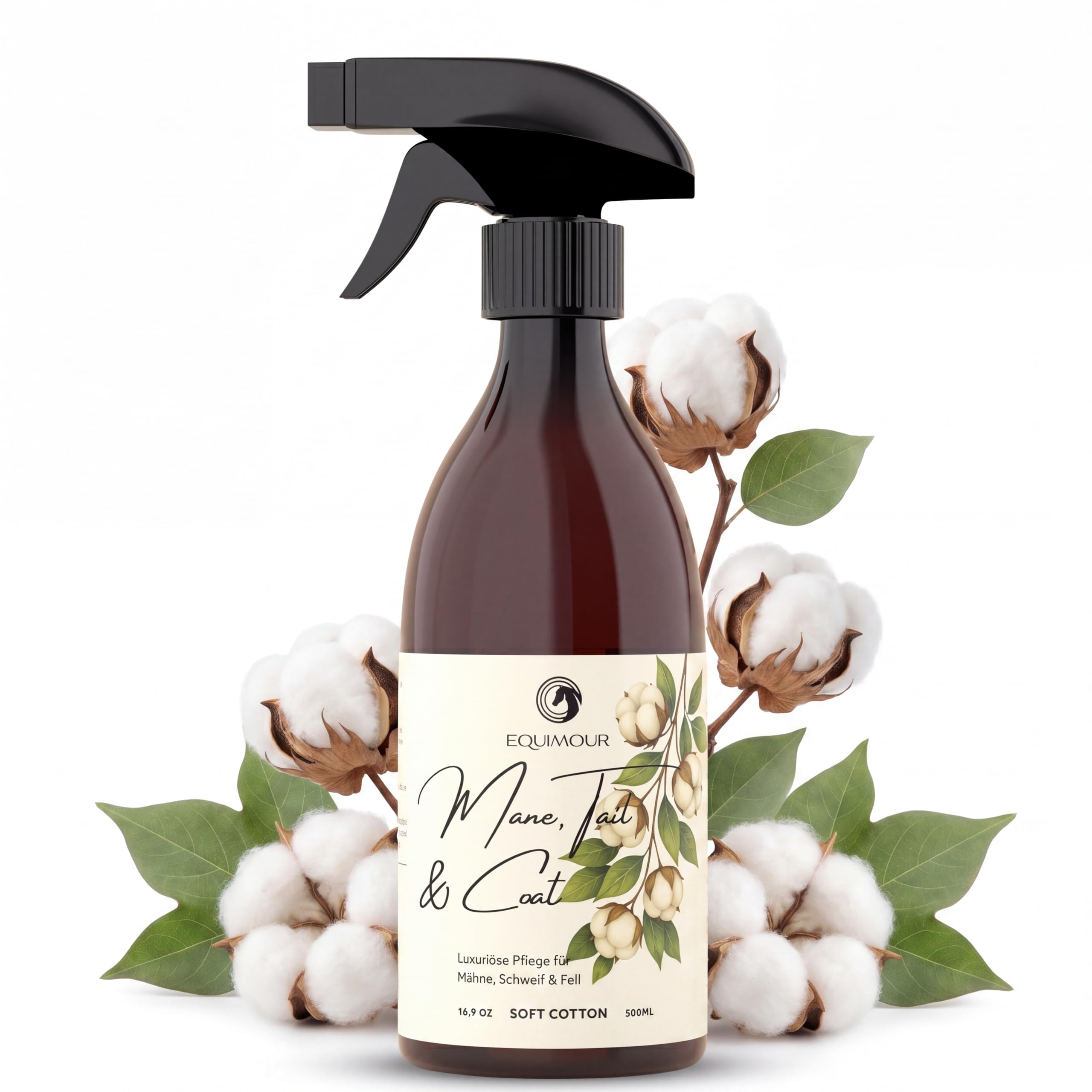 Spray per criniera e coda cavalli lucido cura pelo profumo cotone morbido antipolvere