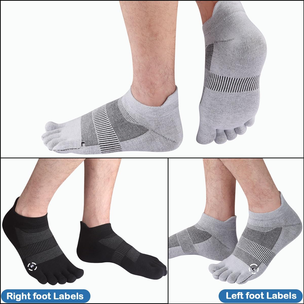 Meaiguo Toe Socks for Men Women Coolmax Ankle Five Finger Socks for Running Athletic Breathable Lightweight,3 Pairs - Image 7