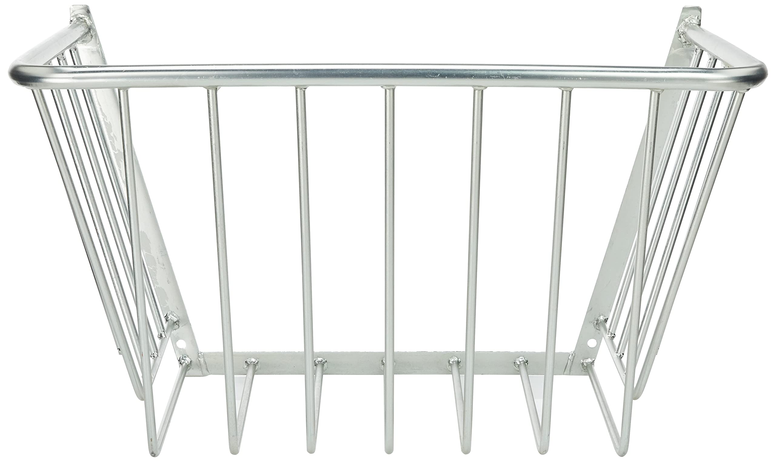 Kerbl Mangiatoia per Fieno, per Montaggio a Parete, 75,3x47,5x46,5cm, Metallo zincato, 1 Posto pasto, Distanza tra Le Barre 85mm, Spessore delle Barre 10mm