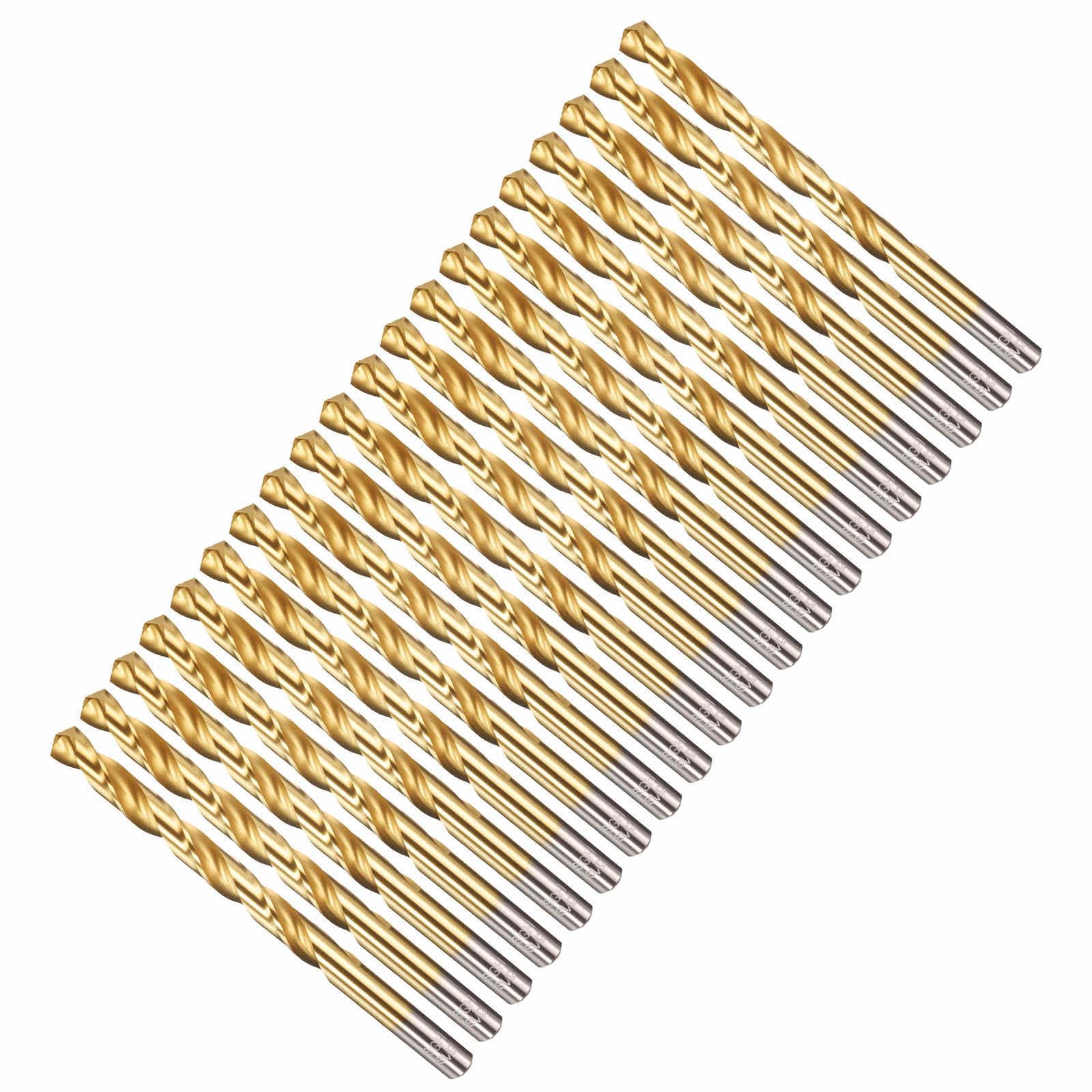 CoCud 7.5mm Drill Bit, 19/64" Cutting Diameter, 4341 HSS Jobber Bits TiN Coated 135° Cutting Angle