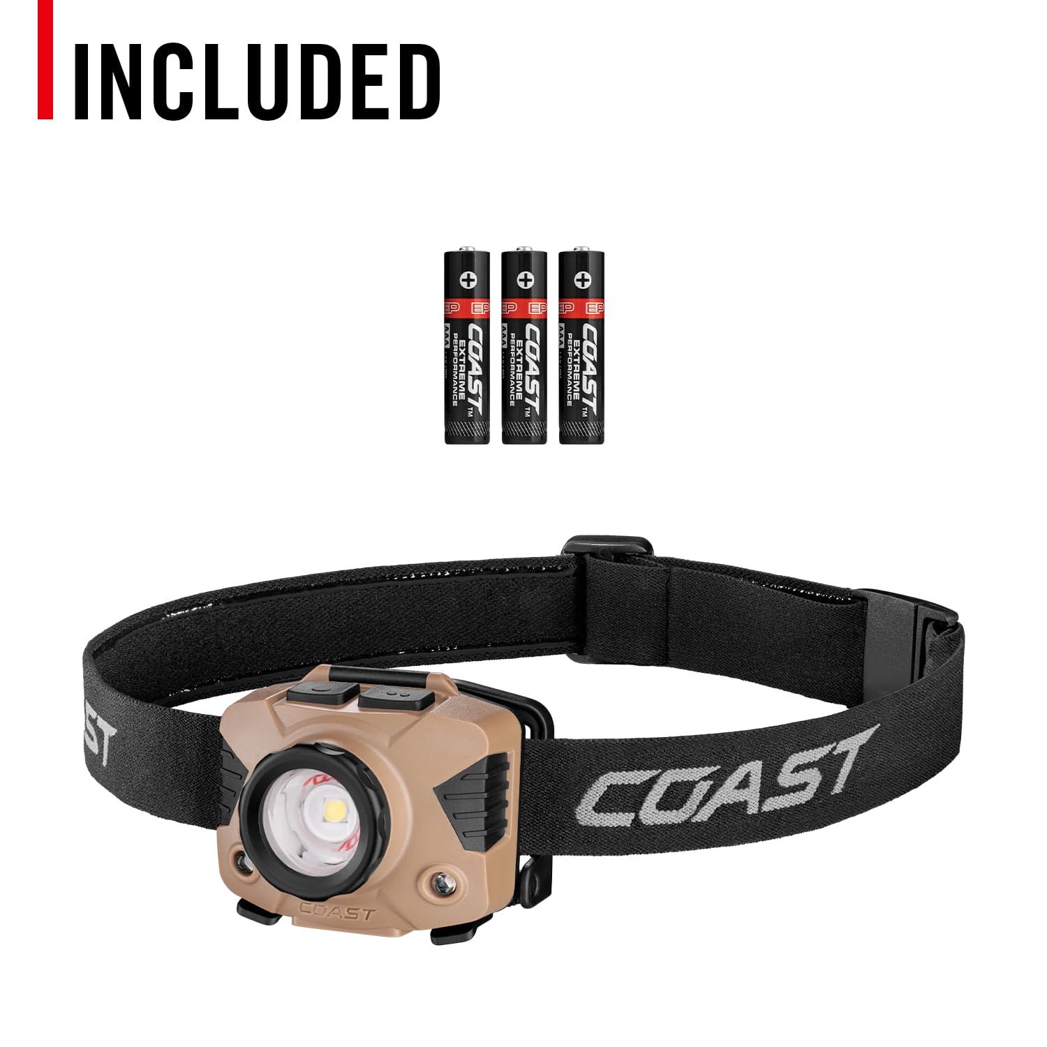 Coast FLX7 Lampe frontale LED 700 lumens avec mise au point tournante, 3 piles alcalines AAA incluses