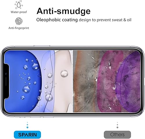 Miniatura 3 de Protector de pantalla para iPhone XC, cristal templado resistente a los arañazos, 4 unidades