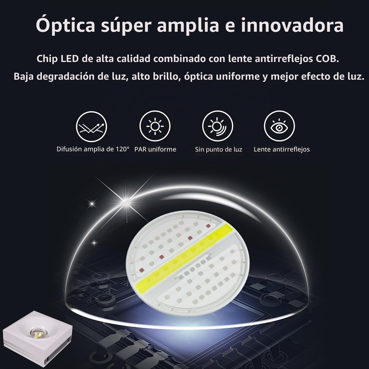 PopBloom RL60 - Luz LED de arrecife para acuario, control de aplicación inteligente, LED marino de espectro completo para peceras de coral de agua salada