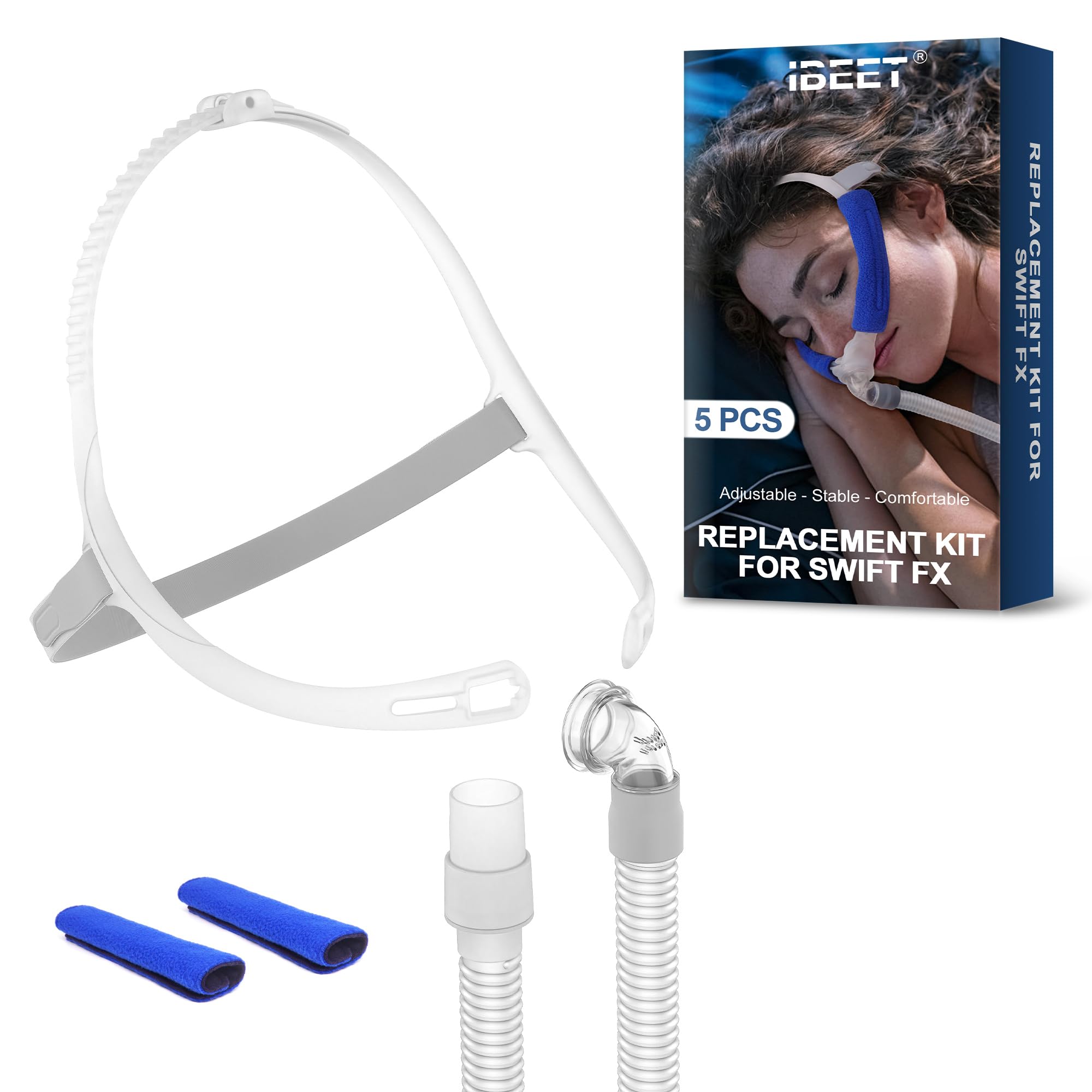 Replacement Frame Headgear Tubing for Swift FX - Upgrade for More Quiet Comfortable Use, IBEET Replacement Supplies for Swift FX Pillow