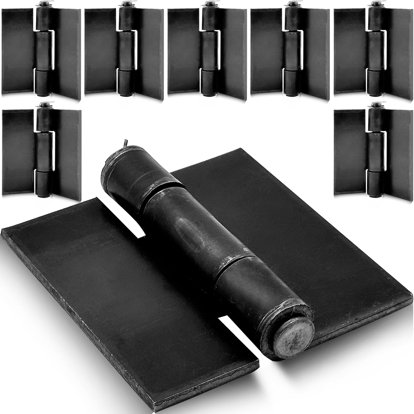- 8 Pack Heavy Duty Weldable Hinges 5 mm Thick Solid Steel Butt Weld On Hinges Extra Heavy Hinge for Gates & Doors