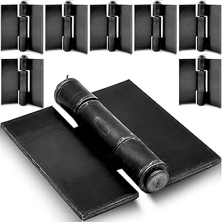 8 Pack Heavy Duty Weldable Hinges 5 mm Thick Solid Steel Butt Weld On Hi...