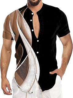 Camisa Hawaiana para Hombre, Camisa de Manga Corta de Verano, Camisas Informales para Hombre, Camisa de Playa para Vacaciones con Flores, Corte Regular