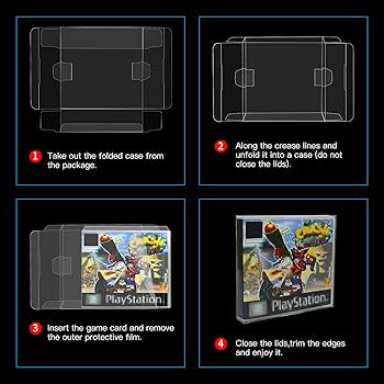 Amazon.co.jp: ASTONEY PS1ゲーム用クリアボックスプロテクター