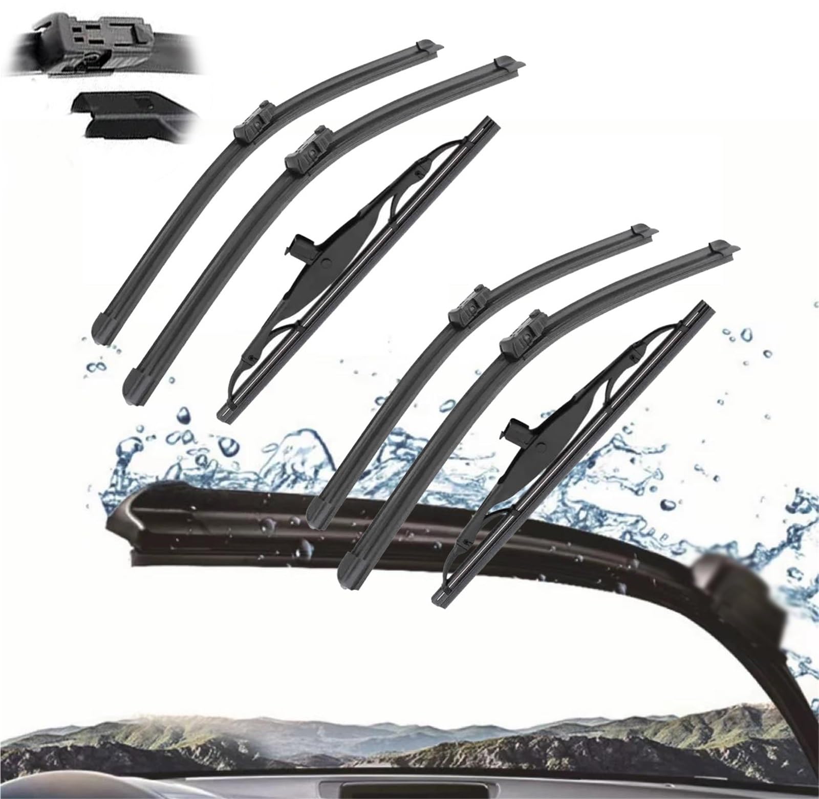 Essuie-glace Opel Mokka 2012-2019 kit complet de 3 balais avant et arrière