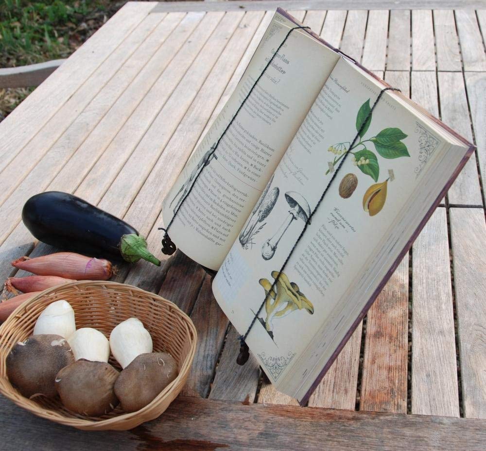 Esschert Design 8032 - Supporto per libri di cucina (finitura rustica)
