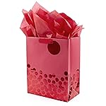 Hallmark 13 Large Gift Bag with Tissue Paper (Red Foil Dots) for Christmas, Father\'s Day, Birthdays, Graduations, Valentines Day, Sweetest Day or Any Occasion