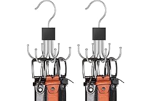 Rotating Belt Organizer Space Saving Closet Storage Rack