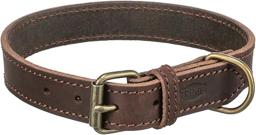 TRIXIE Collar de cuero engrasado para Perros