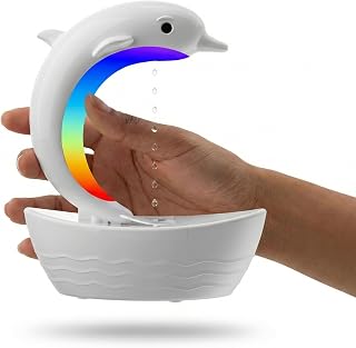 Drumstone Dolphin Shaped Air Humidifier with Bluetooth Speaker, 400ml Cool Mist Diffuser, Wireless Audio, LED Light, Quiet... Price In India