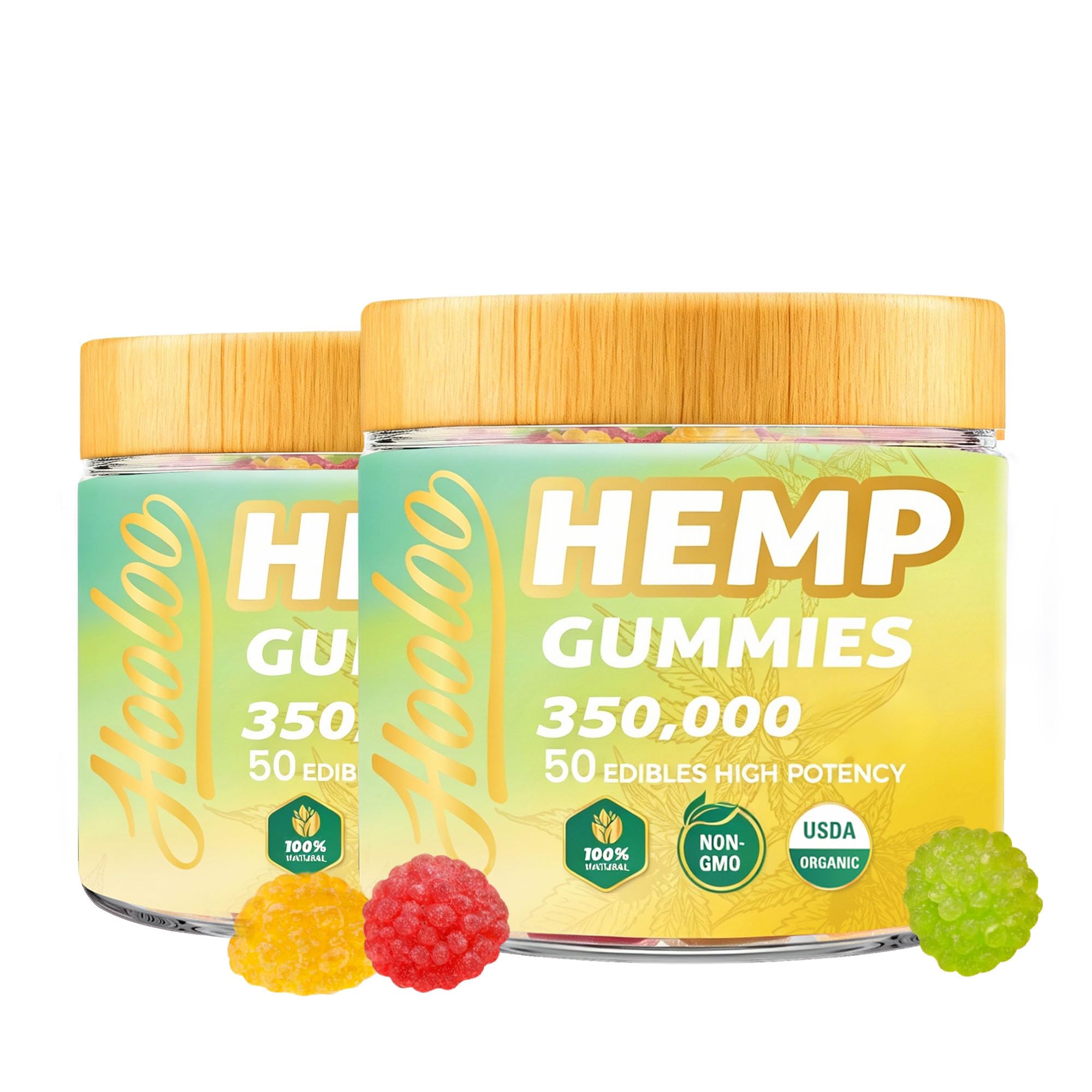 HOOLOO Hemp Gummies 100,000 for Deep Sound Bedtime Support and Discomfort Relief, Fruity Gummy Infused Omega 3 Vitamins, Made in USA — Amazon image 9