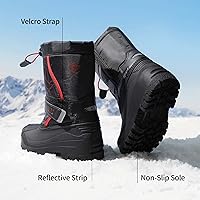 Vista 4 de DREAM PAIRS Botas de nieve de invierno impermeables de media pantorrilla para niños y niñas