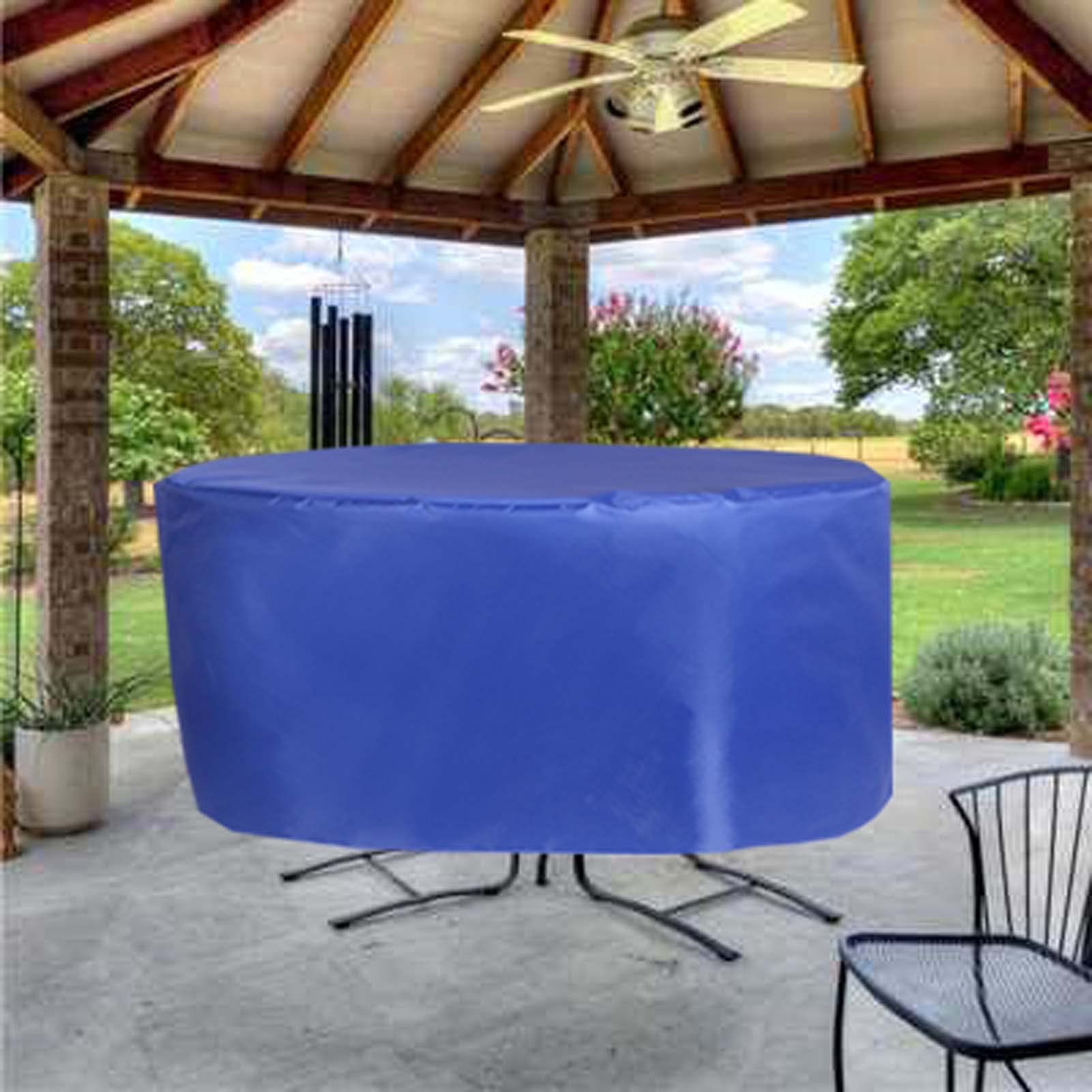 240 x 90 cm futrzany pokrowiec na patio, wodoodporny okrągły stół i krzesła na zewnątrz, pokrowiec na stół i krzesła na zewnątrz, pokrowiec na krzesła stołowe