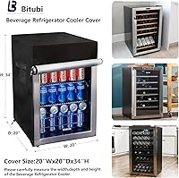 Vista 3 de Bitubi Funda para refrigerador de bebidas, cubierta para refrigerador al aire libre, impermeable, a prueba de polvo, a prueba de sol, 20 pulgadas