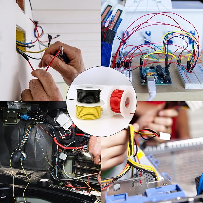 HUAZIZ 18 AWG Szilikon Vezeték Készlet 6 Szín 30m Réz Drót DIY RC Modell
