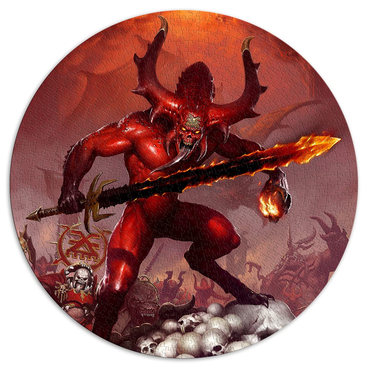 puzzles 1000 pieces Warhammer 40K round jigsaw puzzle adults and kids puzzle goth games puzzle family decoration education games toys 67.5x67.5cm