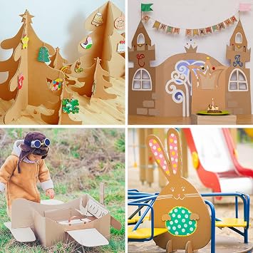 20pcs A4 Cardboard Sheets, Corrugated Cardboard Sheets, Brown Craft Paper, Thick Cardboards Sheets, A4 Kraft Paper Brown, for DIY Crafts, Arts, Painting, Modeling