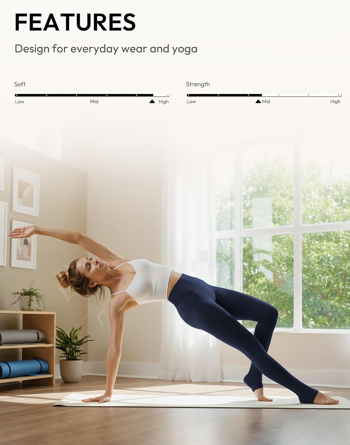 SEVEGO Women's Extra Long Yoga Leggings with Pockets Over The Heel Stacked Legging Barre Dance Athletic Pants - Image 9