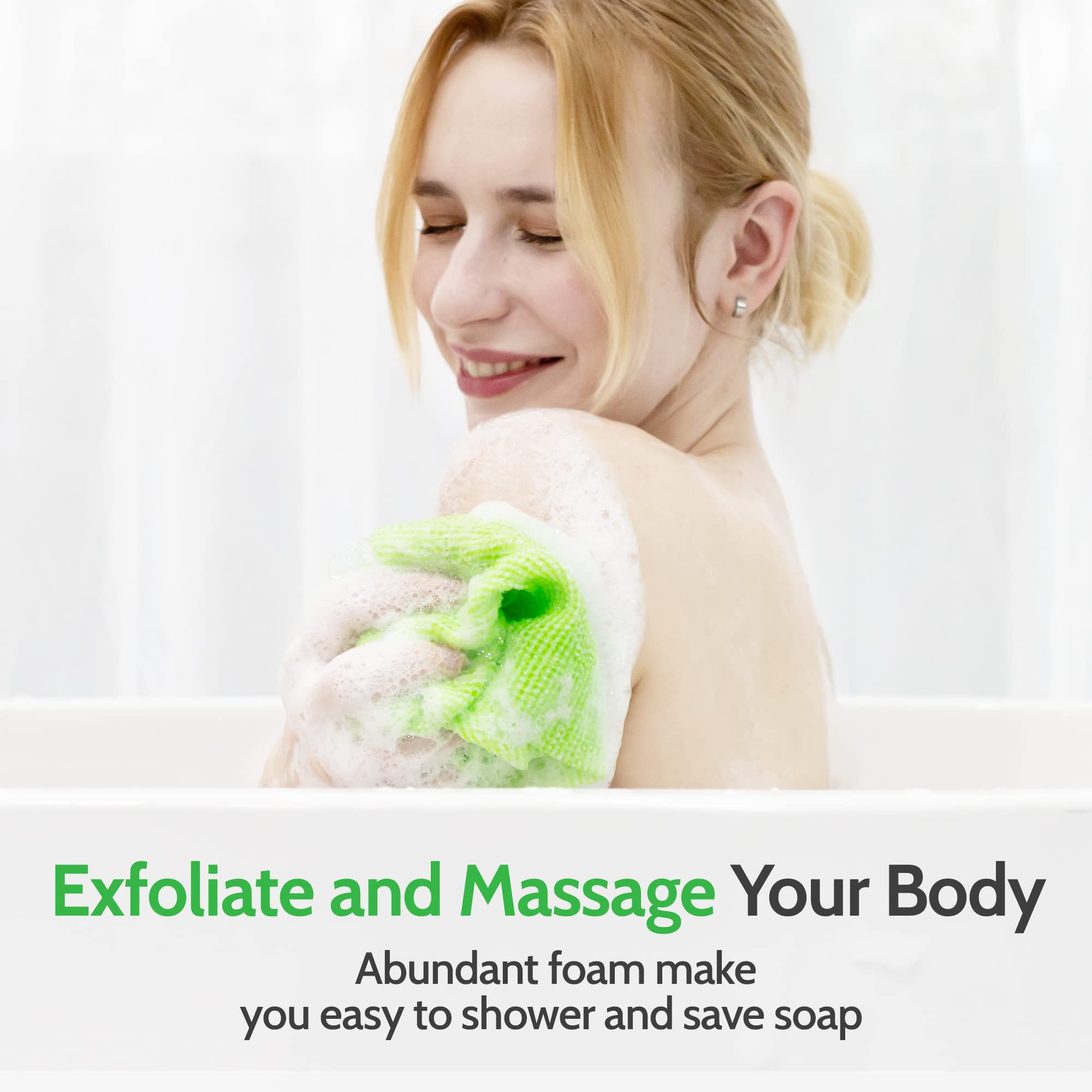 4 paños exfoliantes africanos netos japoneses toalla de baño coreana toalla exfoliante corporal esponja de baño lufa exfoliante corporal exfoliante exfoliante de espalda Modu