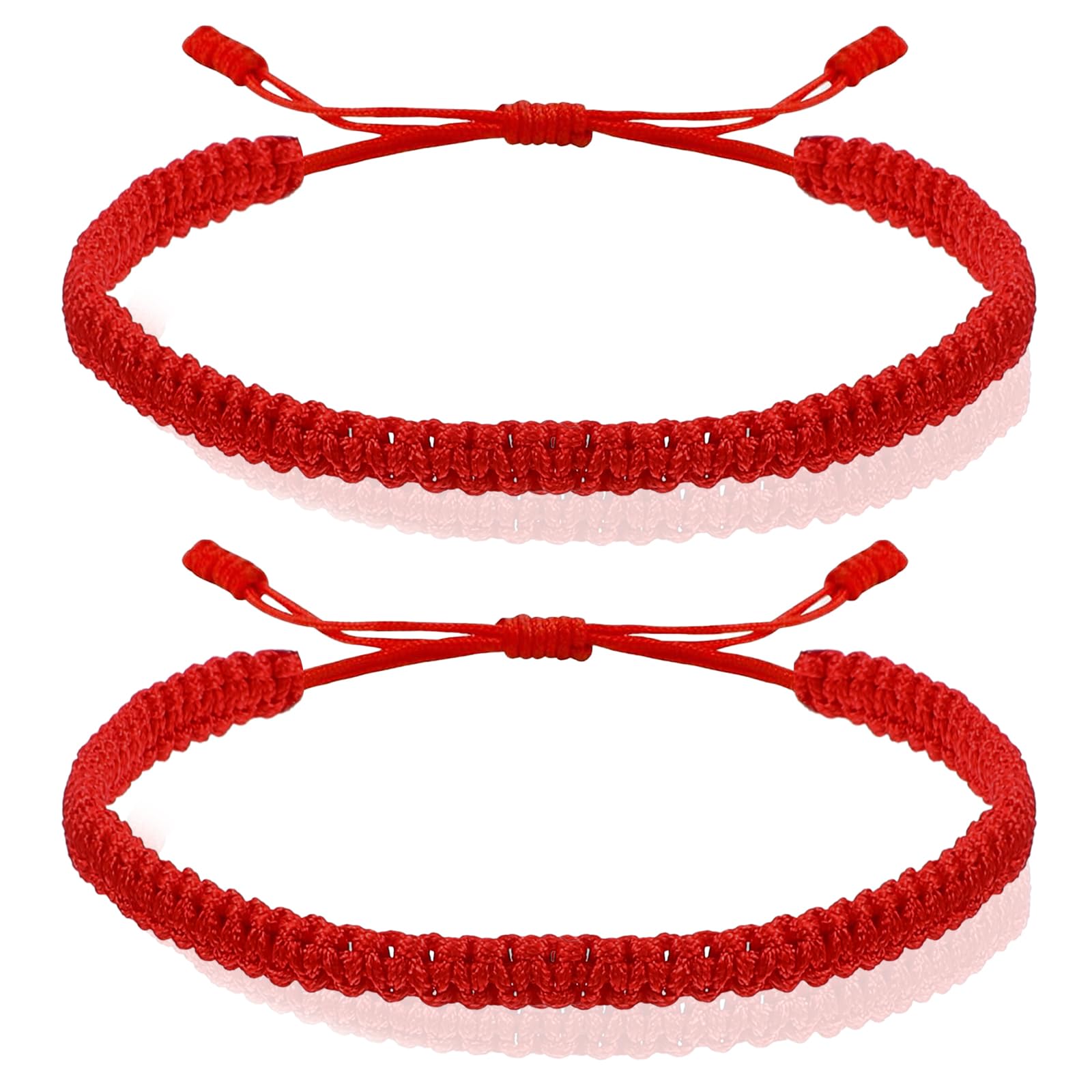 2 Pcs Red String Bracelet Handmade Red Bracelet Adjustable Protection Bracelets Protection Pulsera for Women Men Brother and Sister