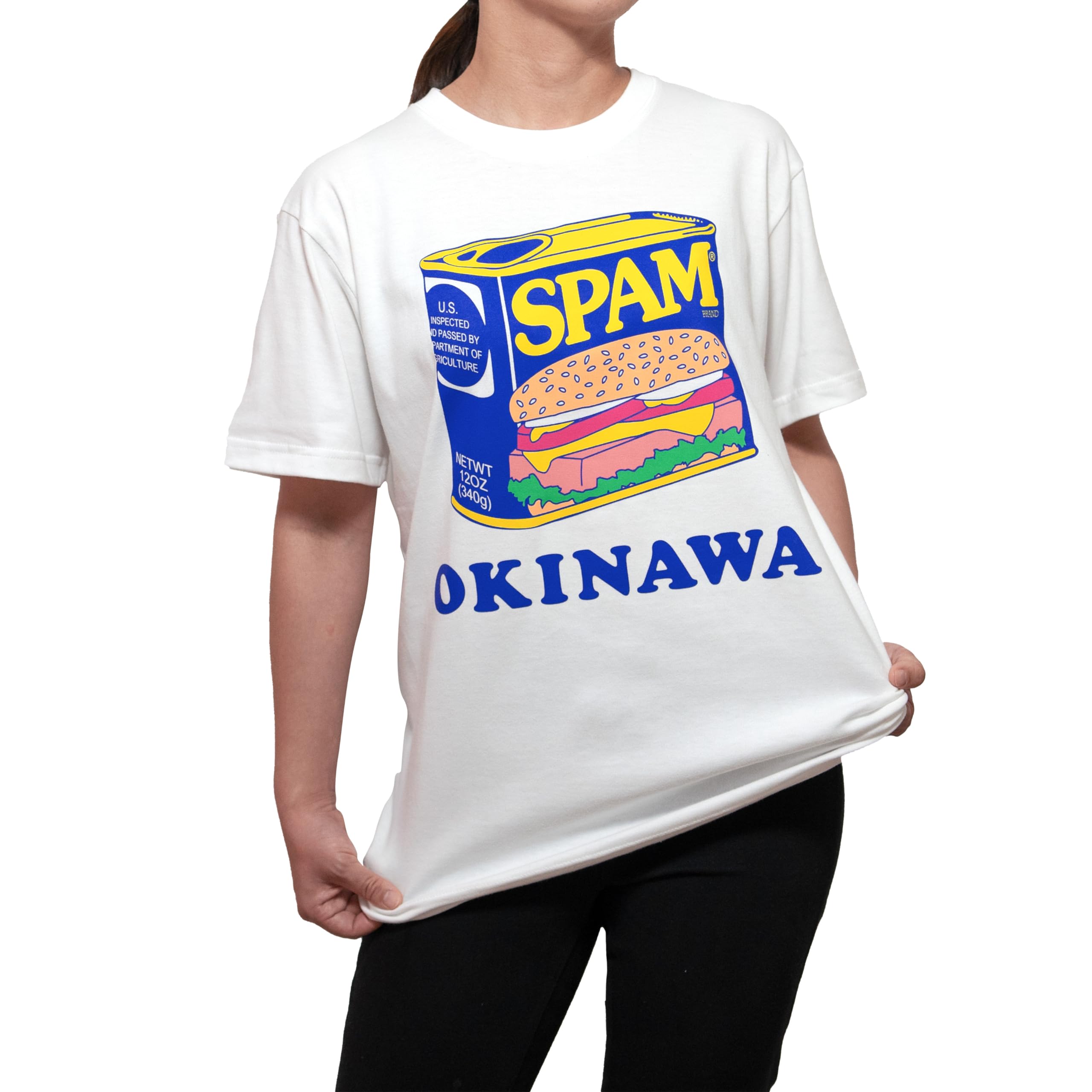 Amazon | [スパム] OKINAWA ホワイト 缶詰 缶 tシャツ spamt t ユニ