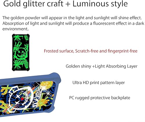 Miniatura 3 de Case Compatible with Celular Kalley Element 5+Plus Phone Case Cover [with Tempered Glass Screen Protector][Hard PC + Soft Silicone][Ring Support]