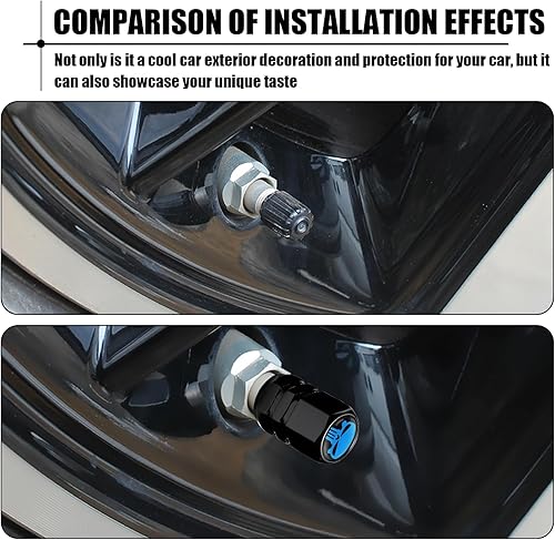 Miniatura 4 de 4 tapas de válvula de neumático de automóvil, cubierta de vástago de válvula de sellado de polvo de metal, universal para la mayoría de los