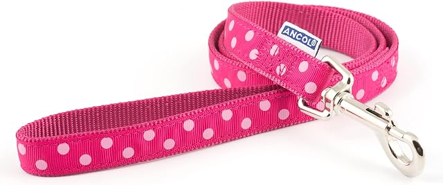 Ancol Vintage Polka Lead Pink 1mx19mm