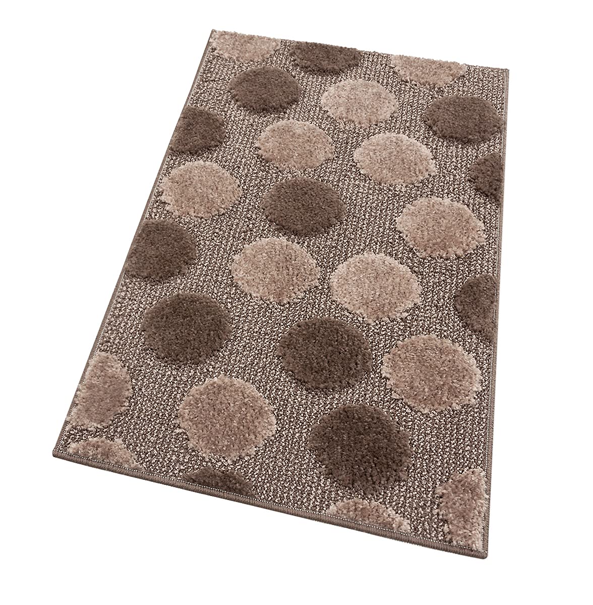 Tappeto Bagno Antiscivolo Moorea - In Polipropilene, Pelo Corto 7mm, Made Italy | Misura 50x110 Cm, Marrone