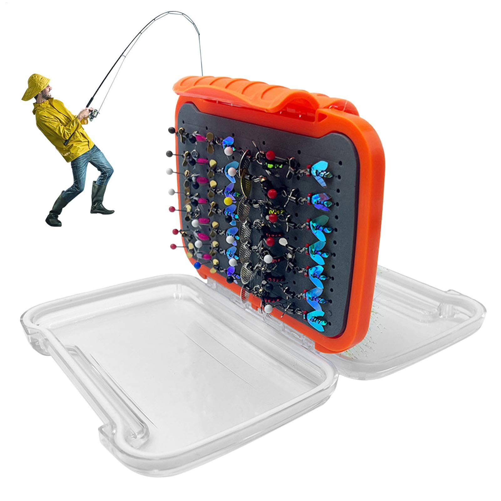 JIG -Köpfe zum, Eisfischerei Jigs Kit | Simulierte Jig -Köpfe Fliegenhaken Set | Leichtes Design Fly Bait Kit für Lange Reisen und Kurze Ausflüge verwenden