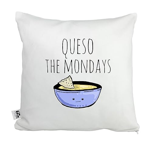 Moonlight Makers, Queso The Mondays, Decorative Pillow Case, 100% Cotton Canvas Pillowcase, Farmhouse Decor, Gift for Home, Funny Design