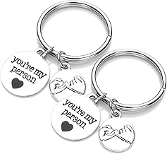 Wacky 2pc You are My Person Pinky Promise Charm Pendant Keychain Jewelry Set - Valentines Day