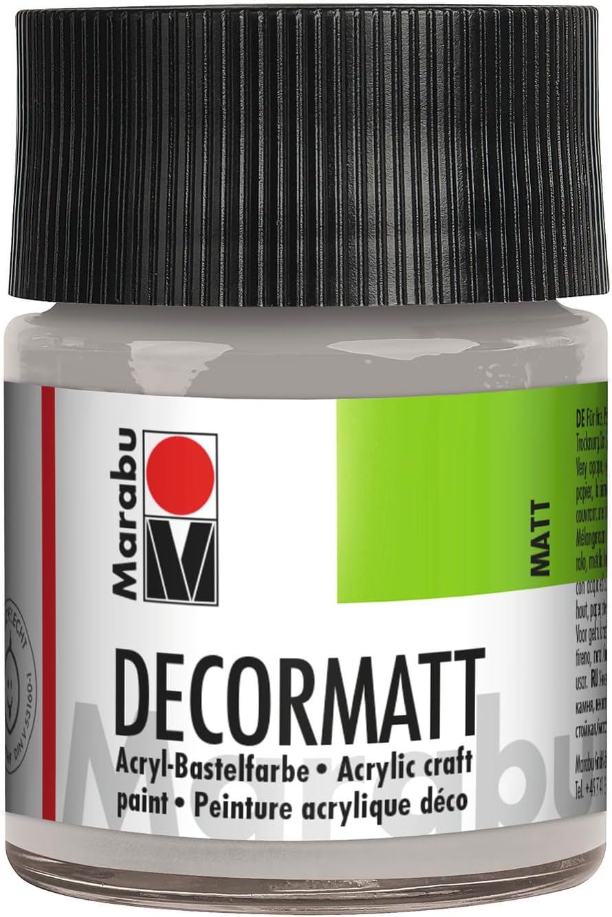 Marabu 14010005784 Decormatt Acrylic Metallic Gold 784, 50 ml, Velvet Matte Acrylic Paint, Water-Based, Creamy and Colour-Intensive, Saliva-Resistant, Weatherproof, for Free Painting and Stenciling